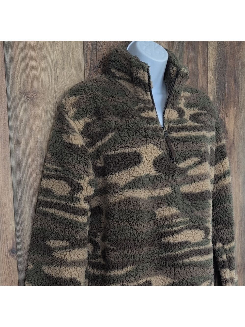 Boxercraft Women's Zip Up Camouflage Pullover Sherpa Style Jacket S       -715AA